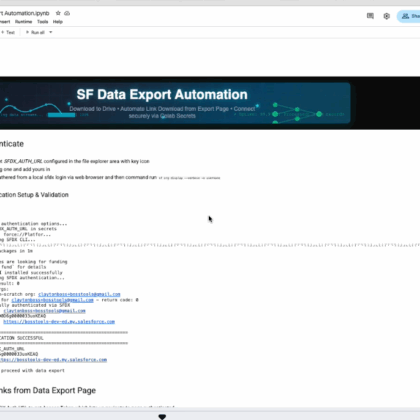 Salesforce Weekly Export Backup to Google Drive - Automated Python Notebook for Google Colab